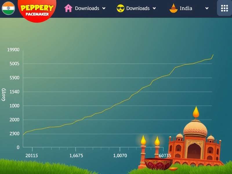 Peppery Pacemaker gameplay screenshot showing vibrant Indian-inspired visuals